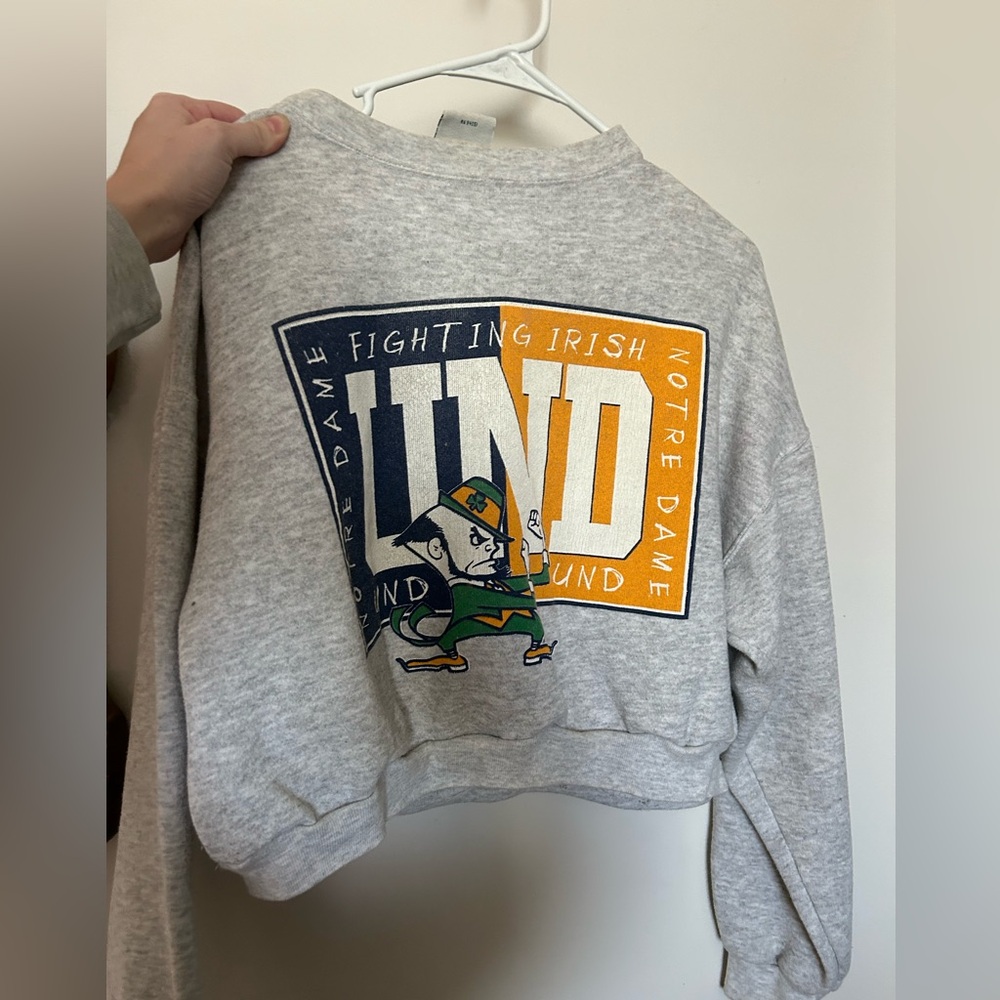 Notre Dame Graphic Gray Sweatshirt